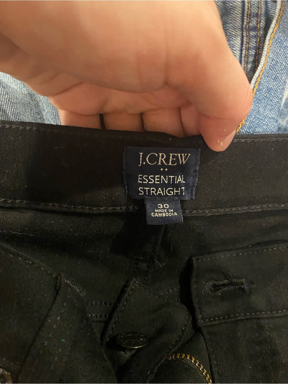 J. Crew Essential Straight Jeans in Black